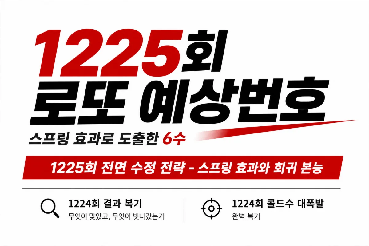 1225회 로또 번호 분석